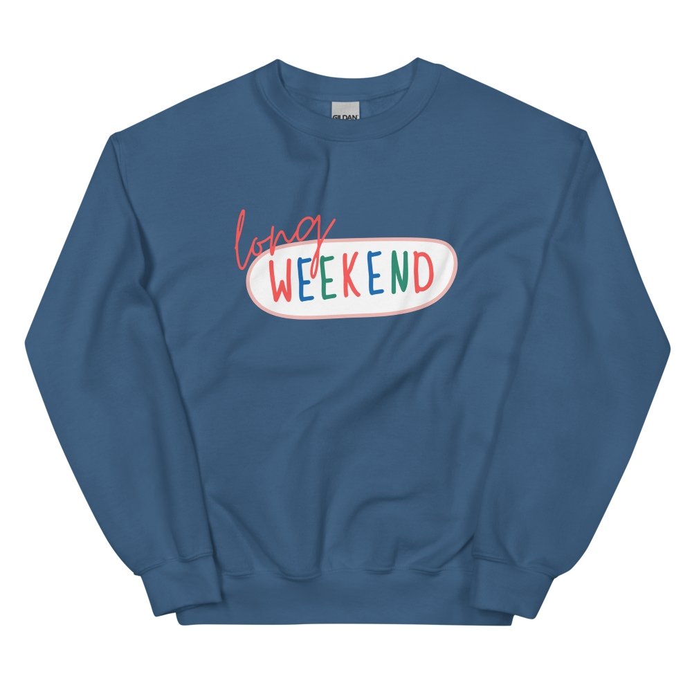 « Sweat » Unisexe à Col Rond - Long WEEKEND - Couleur Pastel Couleur Pastel inc