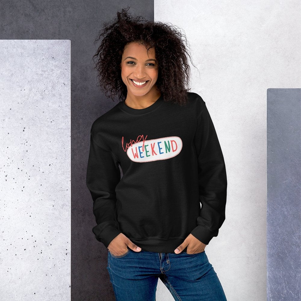 « Sweat » Unisexe à Col Rond - Long WEEKEND - Couleur Pastel Couleur Pastel inc