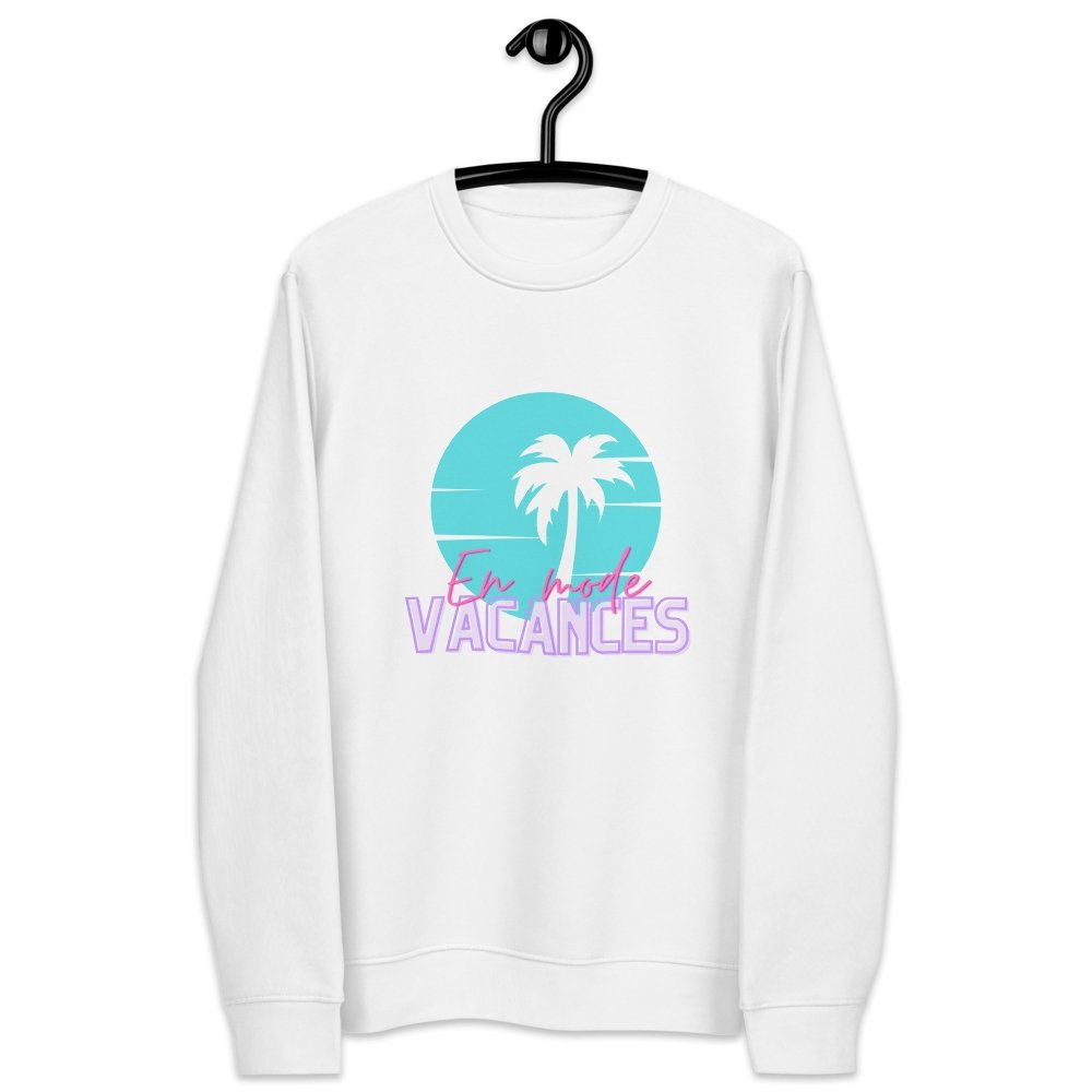 « Sweatshirt » éco-responsable unisexe - En mode VACANCES - Couleur Pastel Couleur Pastel inc