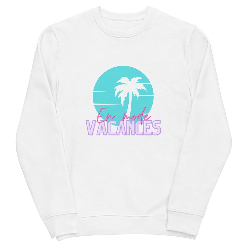« Sweatshirt » éco-responsable unisexe - En mode VACANCES - Couleur Pastel Couleur Pastel inc