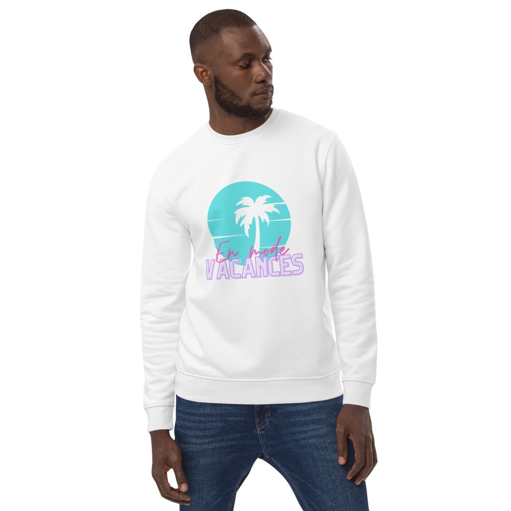 « Sweatshirt » éco-responsable unisexe - En mode VACANCES - Couleur Pastel Couleur Pastel inc