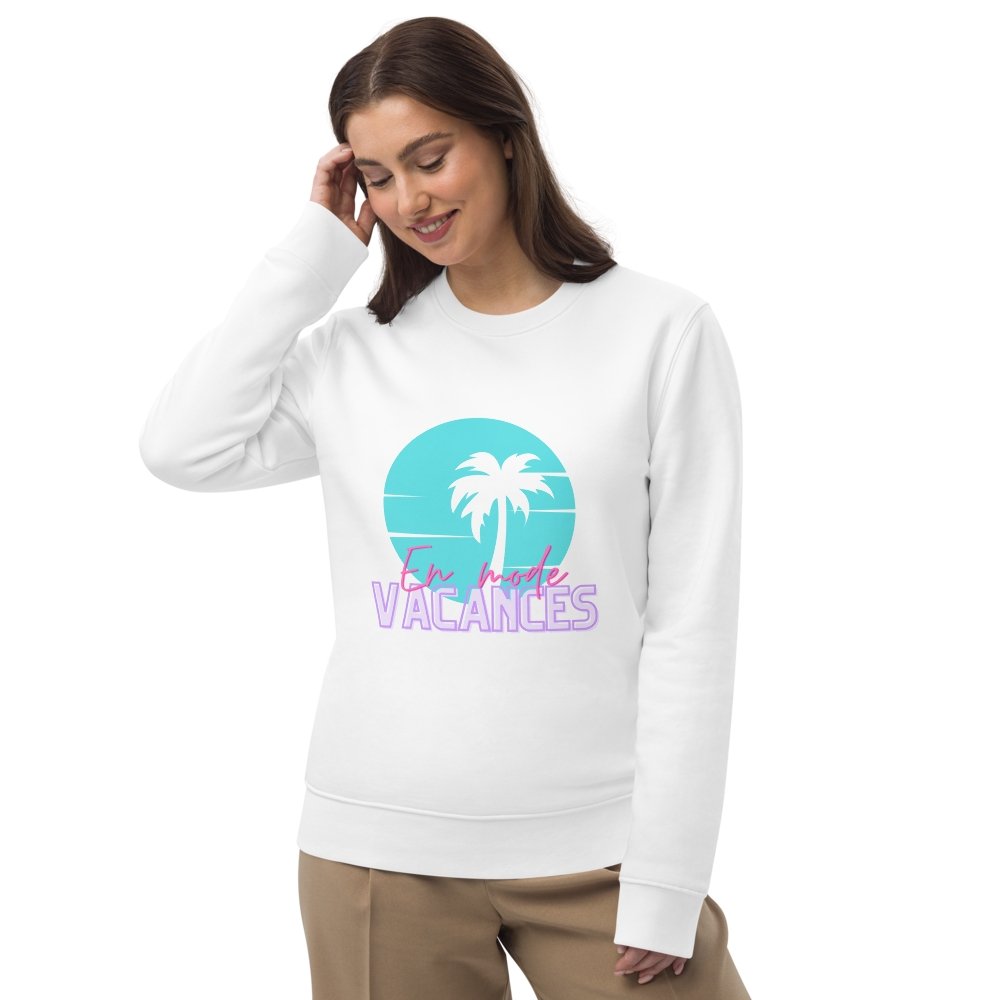 « Sweatshirt » éco-responsable unisexe - En mode VACANCES - Couleur Pastel Couleur Pastel inc
