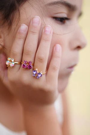 Trio de bagues Papillons en or par Great Pretenders - Couleur Pastel Bijoux et accessoiresGreat Pretenders
