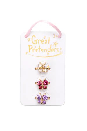 Trio de bagues Papillons en or par Great Pretenders - Couleur Pastel Bijoux et accessoiresGreat Pretenders