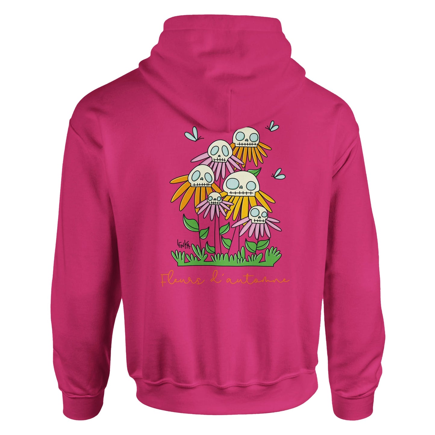 Le sweat à capuche en molleton : Fleurs d'automne - Couleur PastelPrint MaterialCouleur Pastel