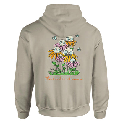 Le sweat à capuche en molleton : Fleurs d'automne - Couleur PastelPrint MaterialCouleur Pastel