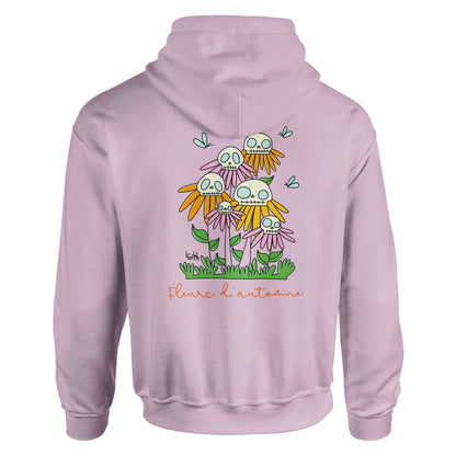 Le sweat à capuche en molleton : Fleurs d'automne - Couleur PastelPrint MaterialCouleur Pastel