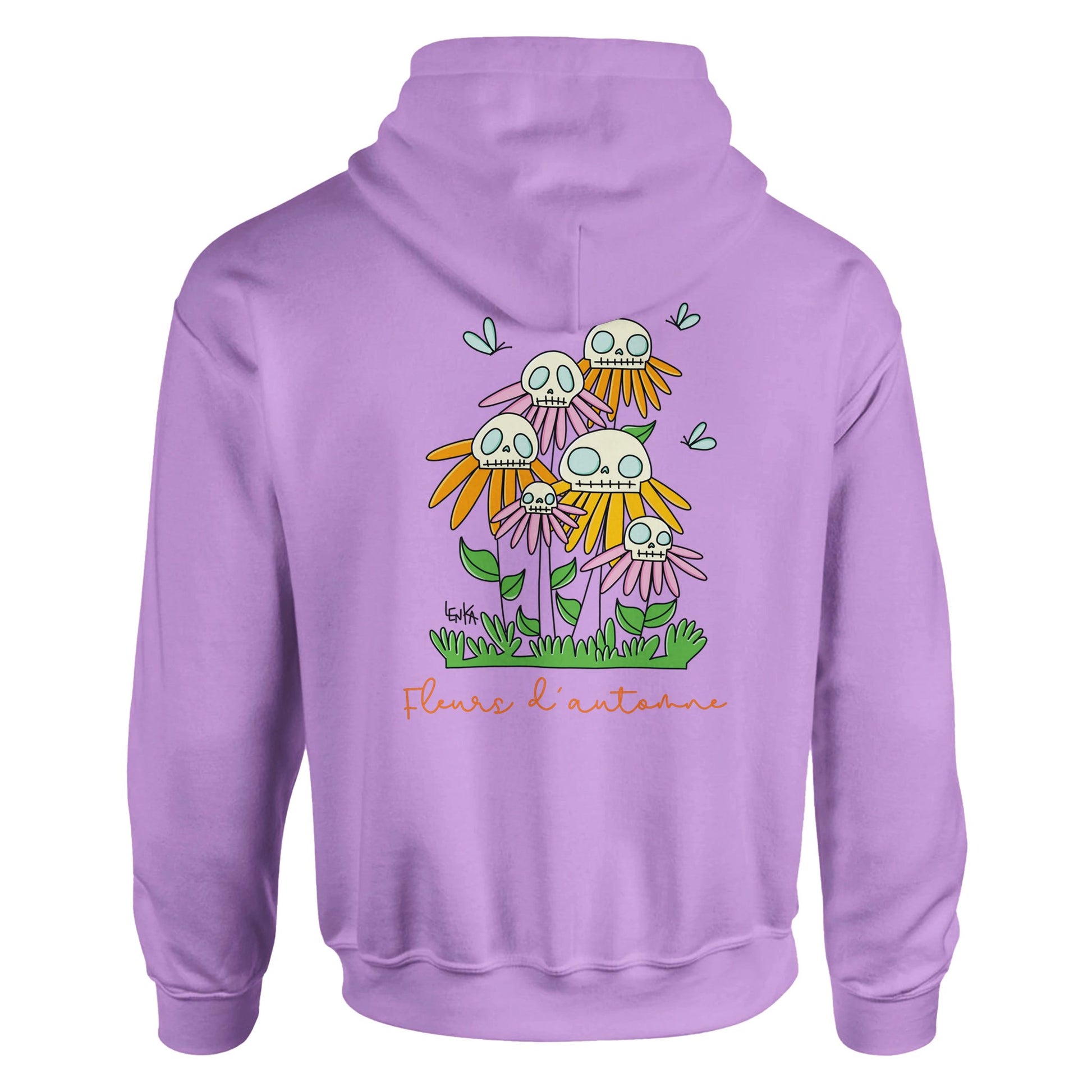 Le sweat à capuche en molleton : Fleurs d'automne - Couleur PastelPrint MaterialCouleur Pastel