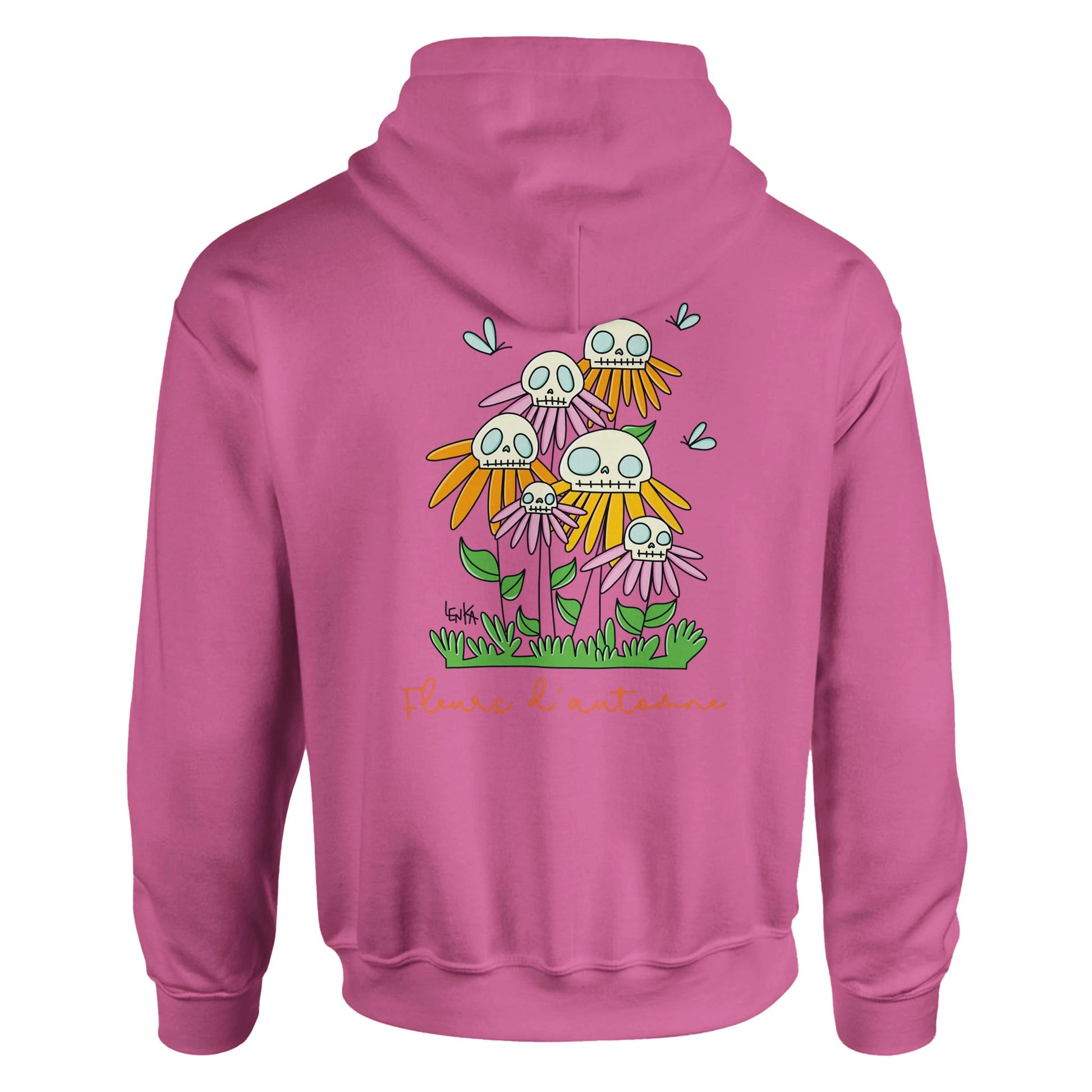 Le sweat à capuche en molleton : Fleurs d'automne - Couleur PastelPrint MaterialCouleur Pastel