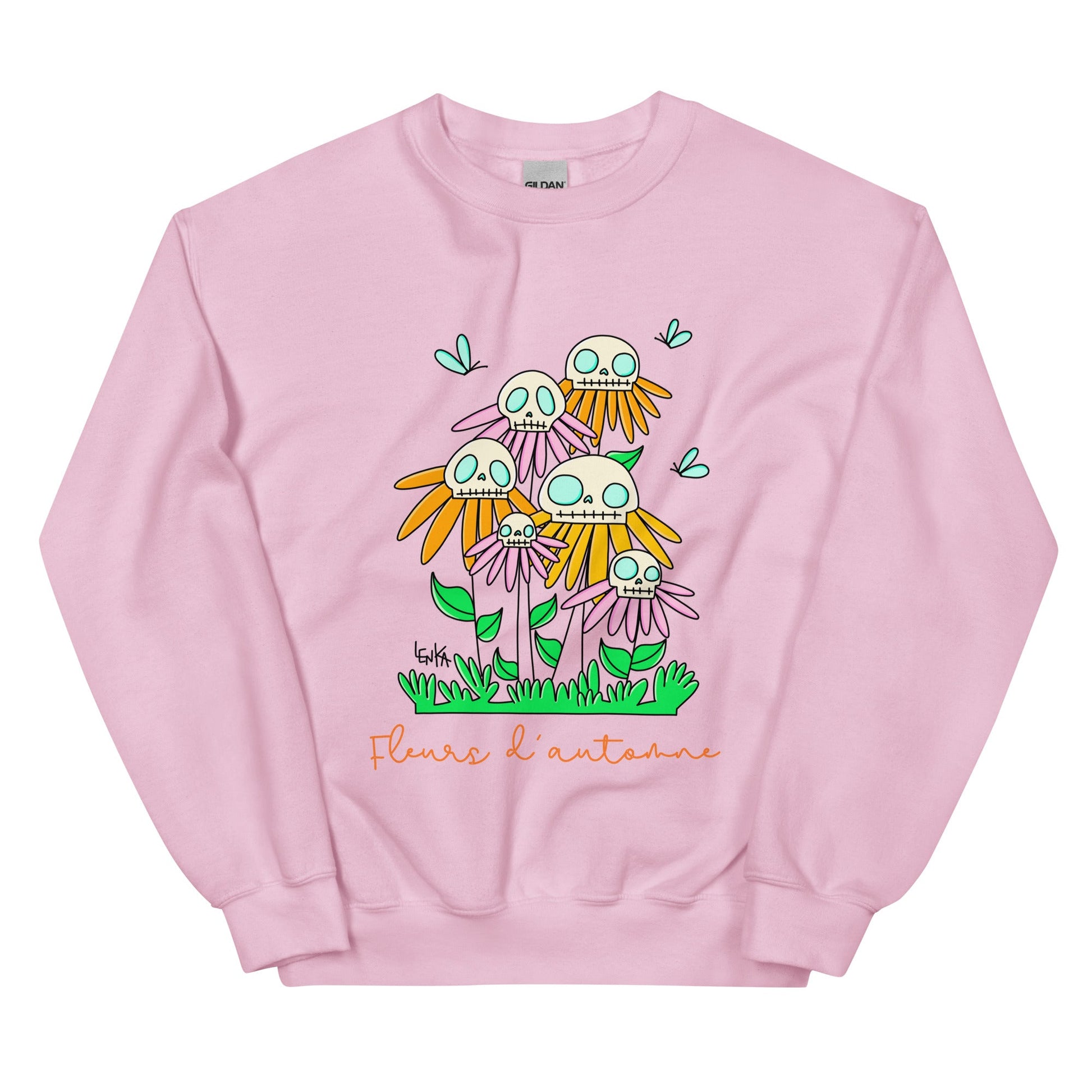 Le sweat en molleton : Fleurs d'automne - Couleur PastelCouleur Pastel