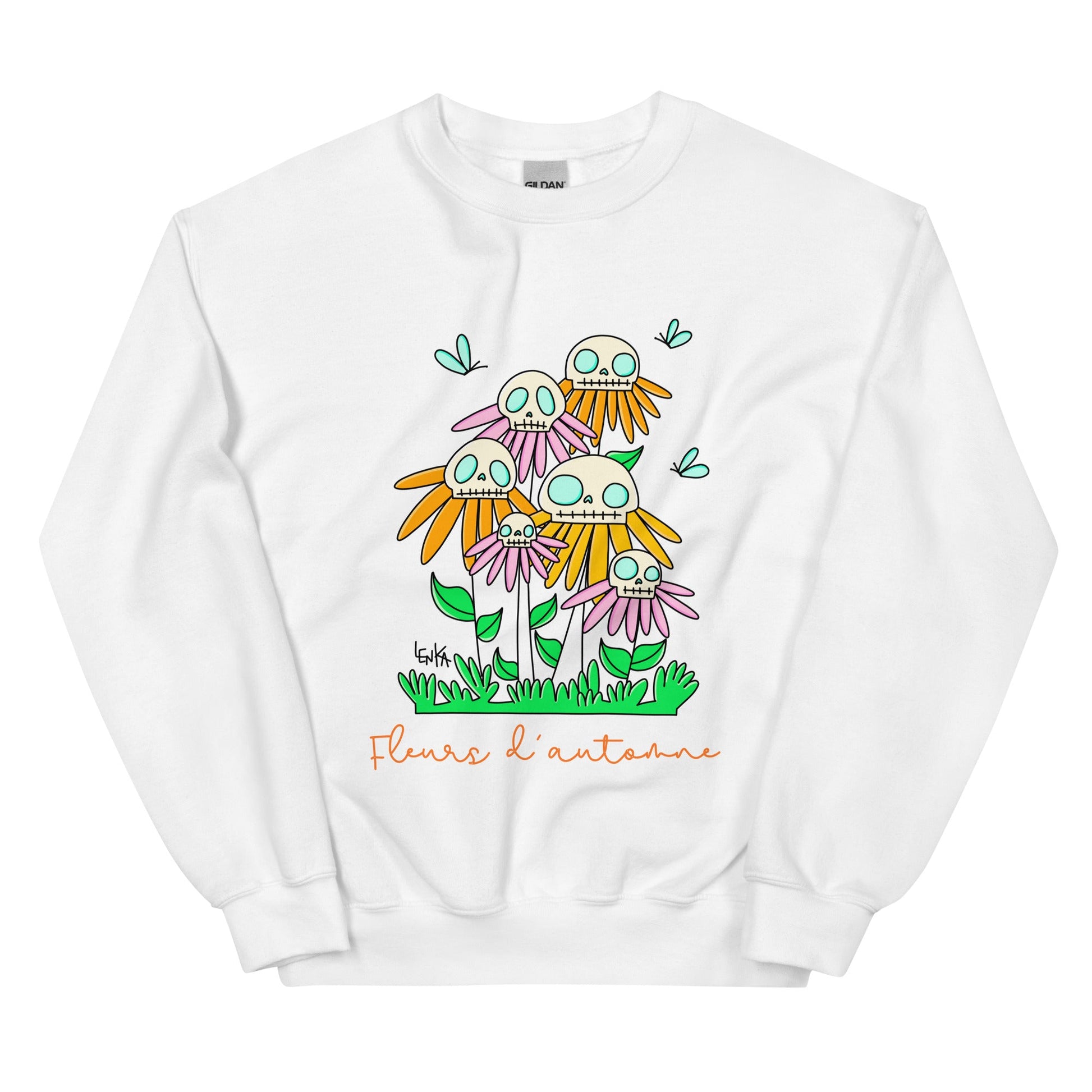 Le sweat en molleton : Fleurs d'automne - Couleur PastelCouleur Pastel