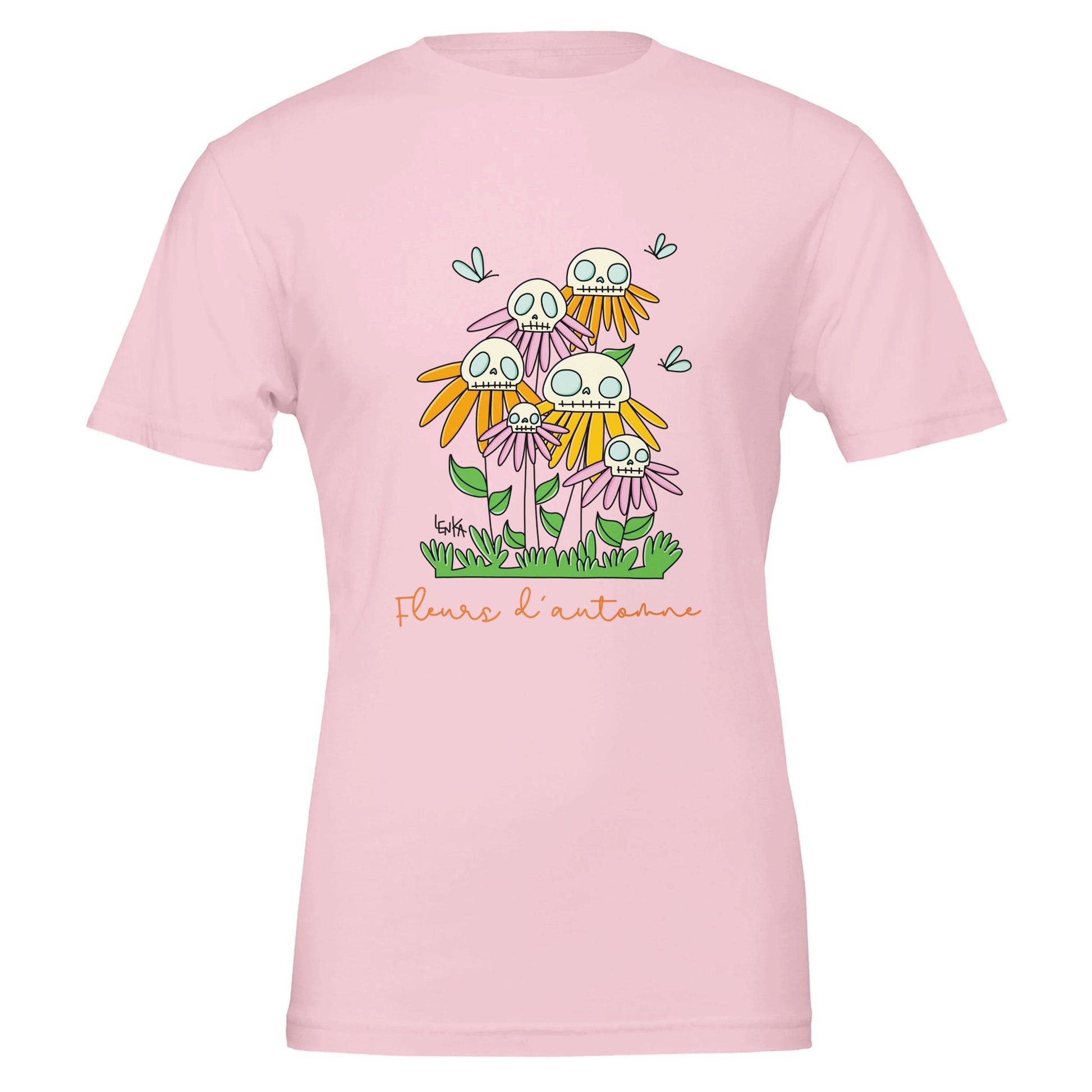 Le t-shirt: Fleurs d'automne - Couleur PastelPrint MaterialCouleur Pastel