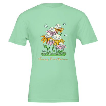 Le t-shirt: Fleurs d'automne - Couleur PastelPrint MaterialCouleur Pastel