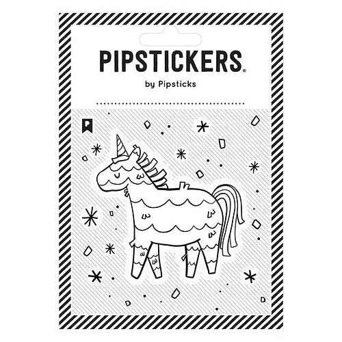 Autocollant à colorier «Pinata Licorne» par Pipsticks - Couleur Pastel AutocollantsPipsticks