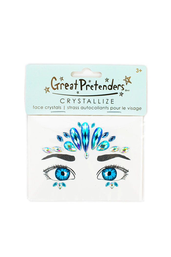 Autocollants de cristaux bleutés pour un visage de sirène - Couleur PastelAutocollantsGreat Pretenders