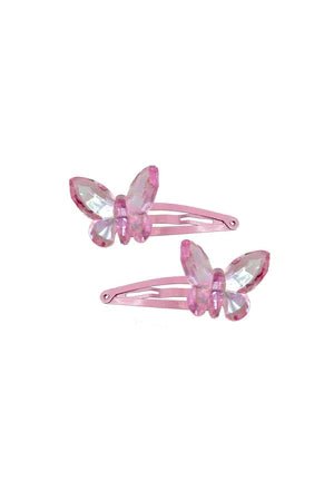 Pinces à cheveux papillons en cristal rose par Great Prentenders - Couleur Pastel Bijoux et accessoiresGreat Pretenders