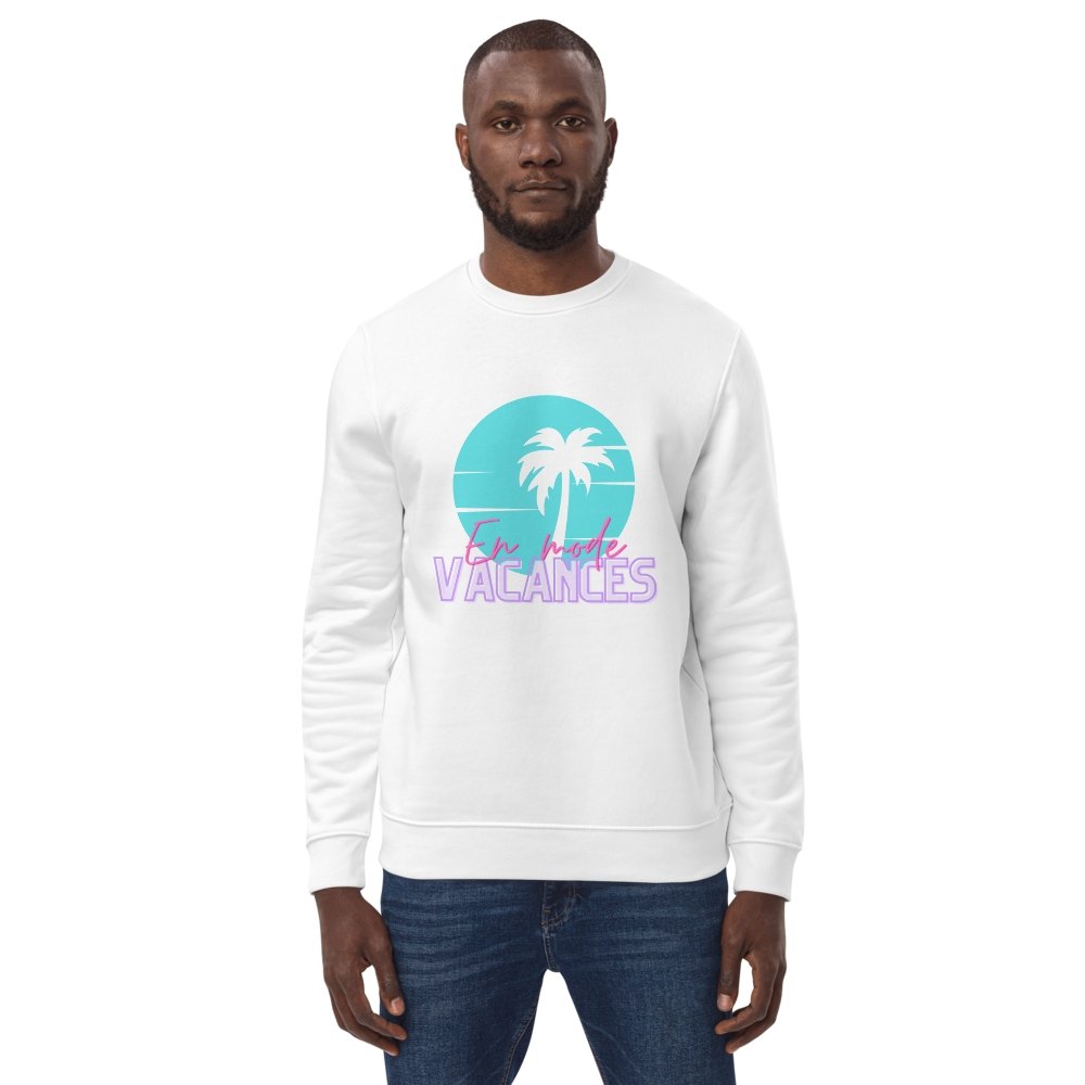 « Sweatshirt » éco-responsable unisexe - En mode VACANCES - Couleur Pastel Couleur Pastel inc